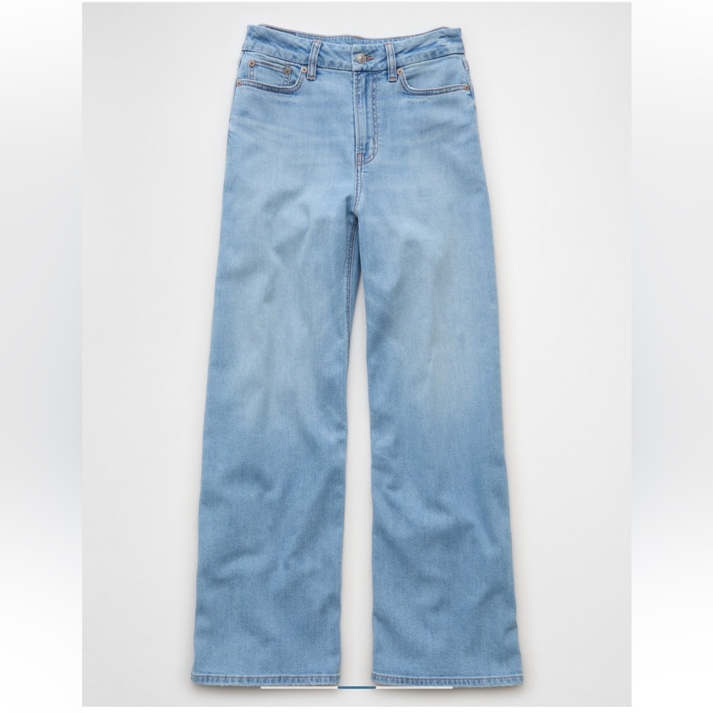 AE Dreamy Drape Stretch Curvy Super High-Waisted Baggy Wide-Leg Jean
